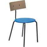 Chaise de salle � manger koi bleu / brun / noir - h�bsch