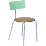 Chaise de salle � manger koi marron / vert / pourpre - h�bsch
