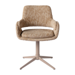 Chaise de salle � manger pivotante en acier et tissu 04 mura 192003 harvey - versmissen