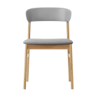 Chaise en tissu gris remix 123 et ch�ne herit - normann copenhagen