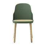 Chaise verte parc � l'assise en cannage moul� et au pietement en ch�ne allez park vert - normann copenhagen ...