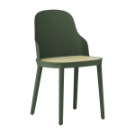 Chaise verte parc en polypropyl�ne � l'assise cannage moul� allez park vert - normann copenhagen