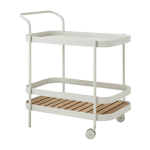 Chariot de bar en aluminium blanc roll - cane - line