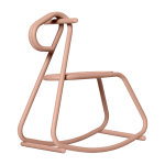 Cheval � bascule en acier rose 47x26x53cm lussi - ferm living