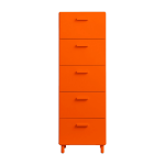 Chiffonnier en bois mdf orange 41x121, 5cm relief - string furniture