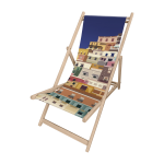 Chilienne ext�rieur en bois et toile imprim�e village - podev�che
