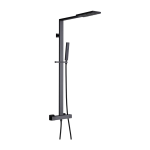 Colonne de douche thermostatique moderne en laiton noir sirius - kroos