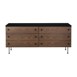 Commode 6 tiroirs en noyer 62 dresser - gubi