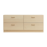 Commode basse et plinthes en bois mdf fr�ne 123x53, 4x41cm relief - string furniture