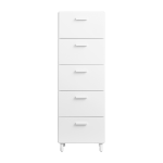 Commode haute en bois mdf blanc 41x121, 5cm relief - string furniture