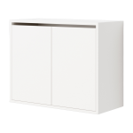 Commode haute avec portes en bois blanc 62, 4cm - new works