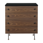 Commode � tiroirs simple en noyer 62 dresser - gubi