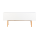 Console en ch�ne et bois mdf blanc 160cm dressoir - zuiver