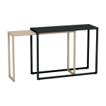 Console coulissante sur le c�t� anthracite et cr�me rafale - mati�re grise