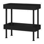 Console avec double plateaux en acier noire nolle - noo. ma