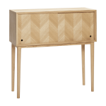 Console motif chevron en bois de ch�ne clair - h�bsch