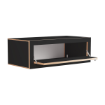 Console murale en bouleau teint� noir 80x27x40cm fl�pps box - ambivalenz