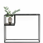 Console noire avec plateau en marbre noir m hop maxi - un common