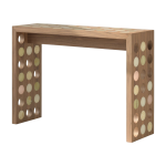 Console en noyer, marbre et onyx 120x36x85cm jackie - studio ga�a