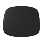 Coussin d'assise en cuir noir sorensen ultra 54 x 39 cm form - normann copenhagen
