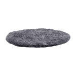 Coussin d'assise rond pour chaise enfant en peau de mouton graphite zigzag - hans k