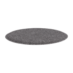 Coussin d'assise rond pour chaise enfant en tissu gris �tincelant zigzag - hans k