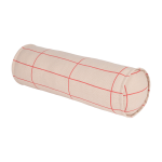 Coussin cylindrique en coton bio � rayures rose et rouge 50x18x18cm vibes - nobodinoz