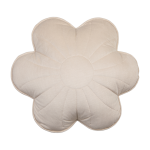 Coussin fleur en velours yucca cr�me - moi mili