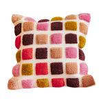 Coussin en laine 45x45cm tetris brown - colortherapis