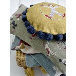 Coussin loome coton recycl� vert bloomingville mini