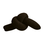 Coussin noeud en tissu boucl� noir 44x22x18cm ask dugum - home design