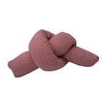 Coussin noeud en tissu boucl� rose 44x22x18cm ask dugum - home design