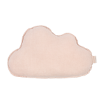 Coussin nuage en lin fran�ais rose mauve 24x38cm - nobodinoz