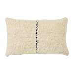 Coussin ray� en laine naturelle (50x30cm) - hkliving