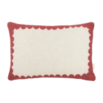Coussin rectangulaire en lin fran�ais rouge carmine 45x30x10cm vibes - nobodinoz