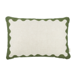 Coussin rectangulaire en lin fran�ais vert 45x30x10cm vibes - nobodinoz