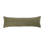 Coussin rectangulaire en velours vert bean - emko