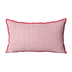 Coussin rose liser� rouge 50 x 30 cm coton candy - hkliving