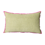 Coussin vert liser� rose 50 x 30 cm mansion - hkliving