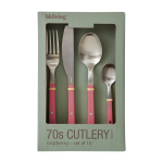 Couvert en acier rose framboise 70s cutlery - hkliving