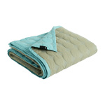 Couverture de lit vert olive 235 x 245 cm mega dot - hay