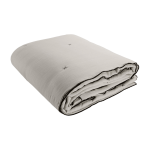 Couvre - lit matelass� en lin beige carlina - madura