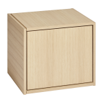 Cube de rangement avec porte � droite en ch�ne naturel 42x36cm brique - woud