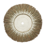 D�co murale en macram� de raphia - blanc naturel - - (en anglais) bazar bizar
