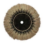 D�co murale en macram� de raphia - noir et naturel - - (en anglais) bazar bizar