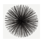 D�coration en aluminium oursin noir 26cm - pols potten