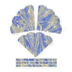 D�coration panier en papier color� � suspendre blanc et bleu - ferm living