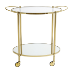 Desserte en acier dor� et plateau blanc fine - bloomingville