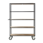Desserte en bois de manguier quatre �tages wheels - house doctor