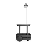 Desserte avec lampadaire en aluminium anthracite 78x55 cm jolly trolley - fatboy